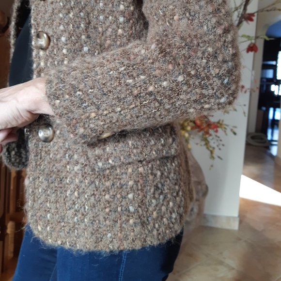 Simons Jackets & Blazers - Tweed Wool Blend Blazer Jacket